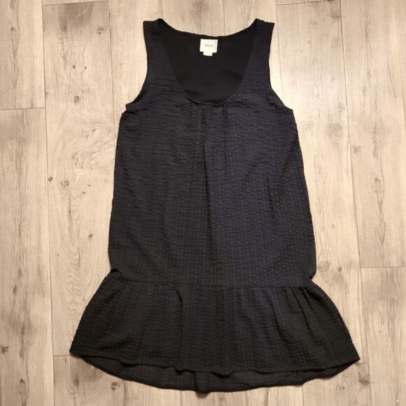 Anthropologie Maeve Melanie Textured Drop Waist Dress Black Size S - Picture 1 of 6